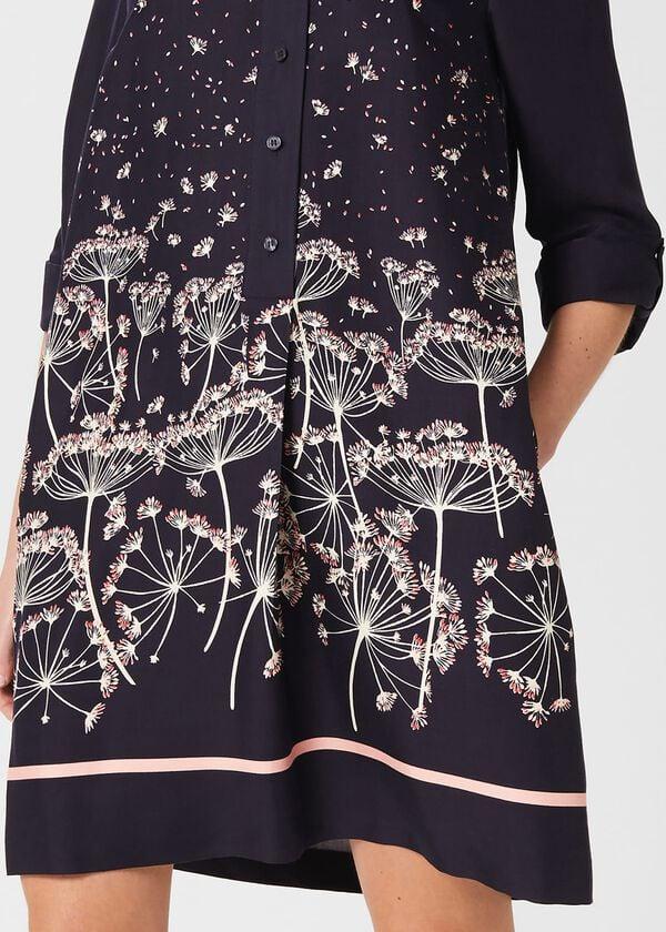 Hobbs Marci Tunic Dress Navy Multi