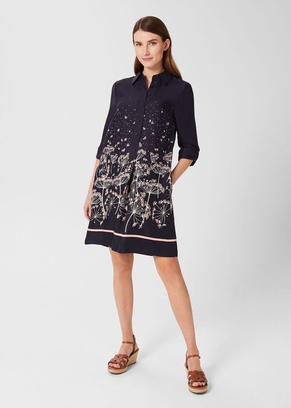 hobbs Marci Tunic Dress Navy Multi
