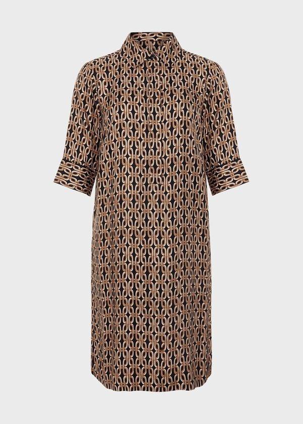 Hobbs Marciella Dress Black Camel