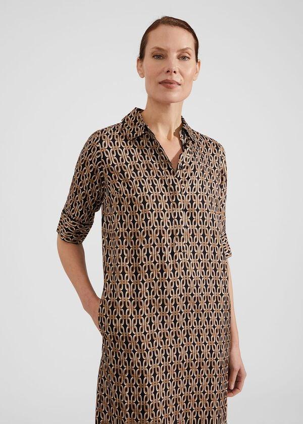 Hobbs Marciella Dress Black Camel