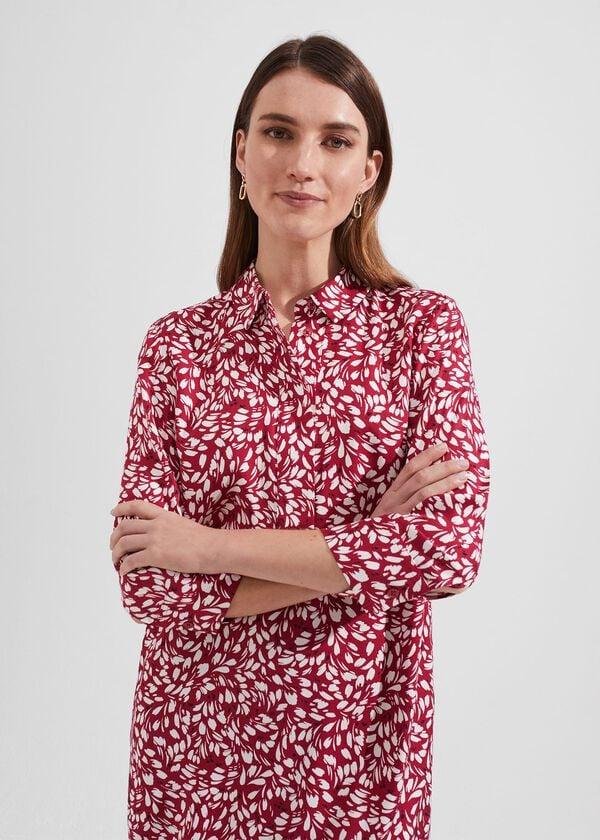 Hobbs Marciella Dress Cranberry Multi