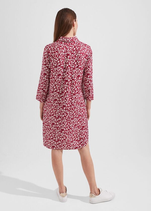 Hobbs Marciella Dress Cranberry Multi