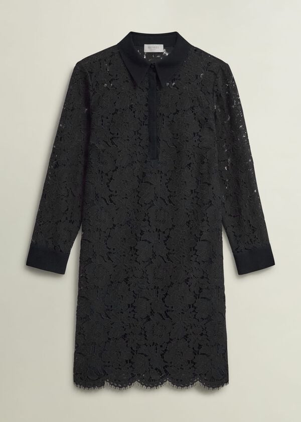 Hobbs Marciella Lace Dress Black