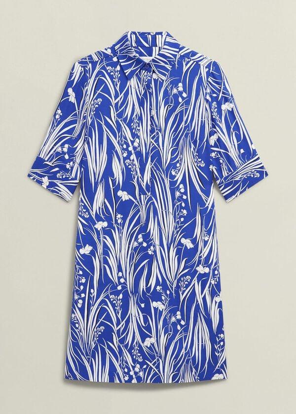 Hobbs Marciella Tunic Dress Blue Multi