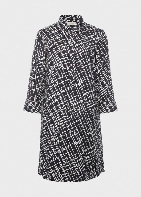 Hobbs Marciella Tunic Dress Navy Ivory