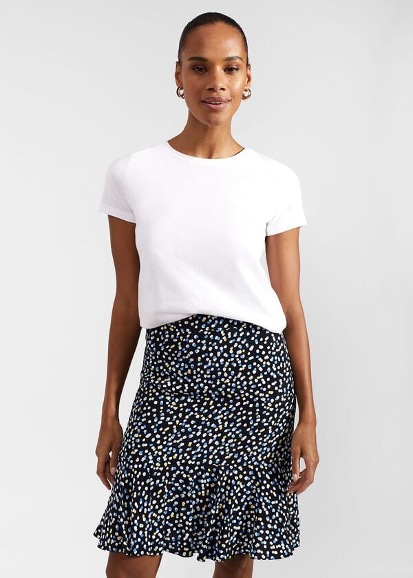 Hobbs Margot Skirt Navy Multi