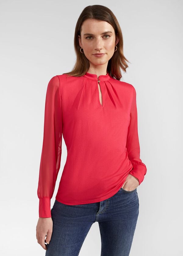 hobbs Margot Top Rouge Pink