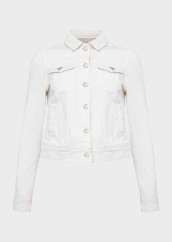 Hobbs Mariam Denim Jacket Milky White
