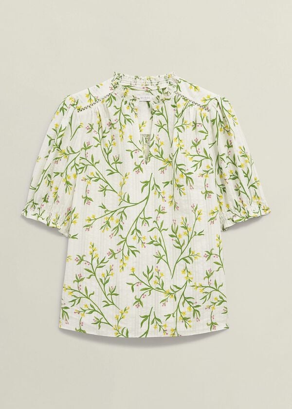 Hobbs Marianna Blouse Ivory Multi