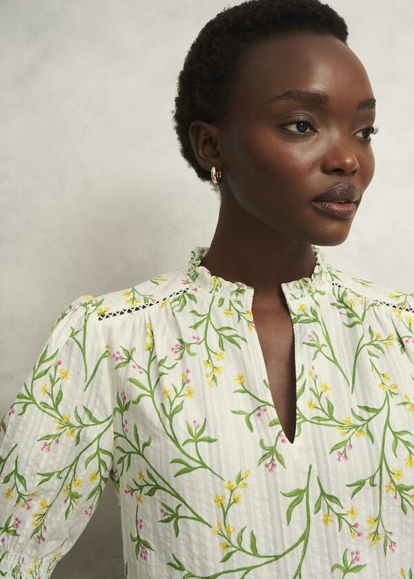 Hobbs Marianna Blouse Ivory Multi