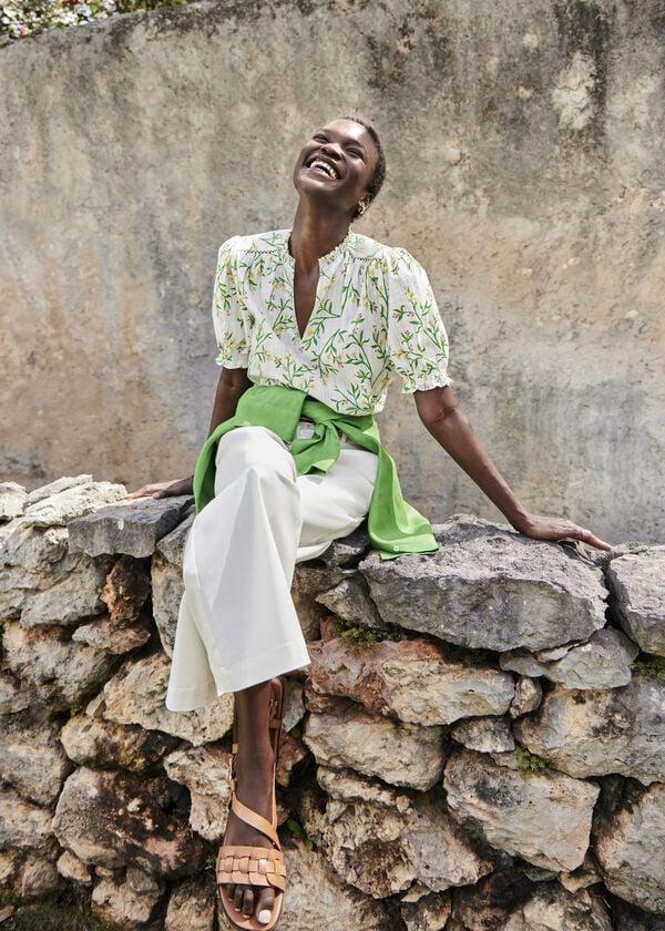 hobbs Marianna Blouse Ivory Multi