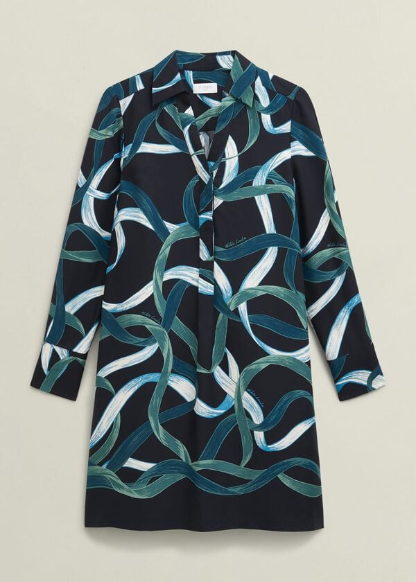 Hobbs Marianne Dress Navy Multi