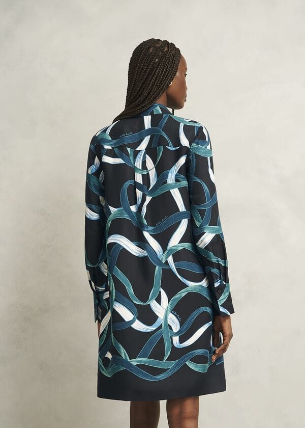 Hobbs Marianne Dress Navy Multi