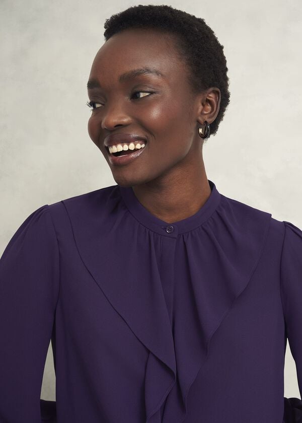 Hobbs Maribella Blouse Grape Purple