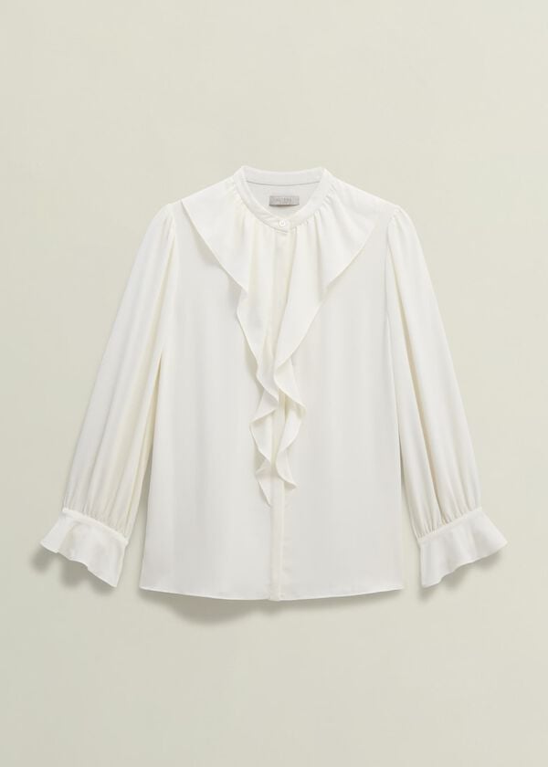 Hobbs Maribella Blouse Ivory