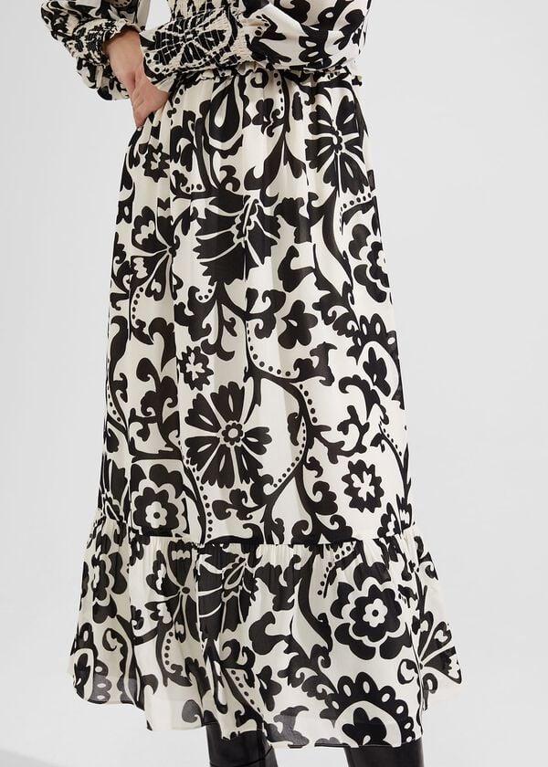 Hobbs Marie Dress Ivory Black