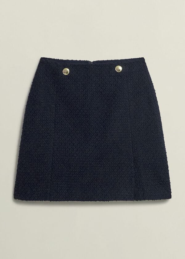 Hobbs Marie Skirt With Wool Navy