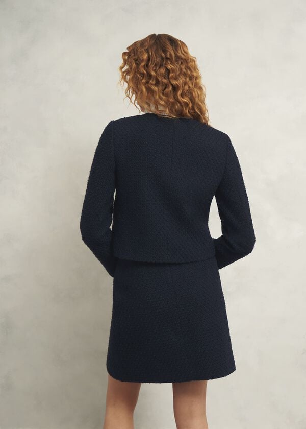 Hobbs Marie Skirt With Wool Navy