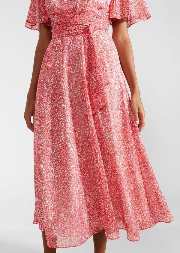 Hobbs Marie Wrap Dress Ivory Multi