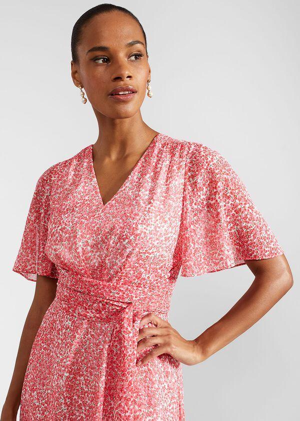 Hobbs Marie Wrap Dress Ivory Multi
