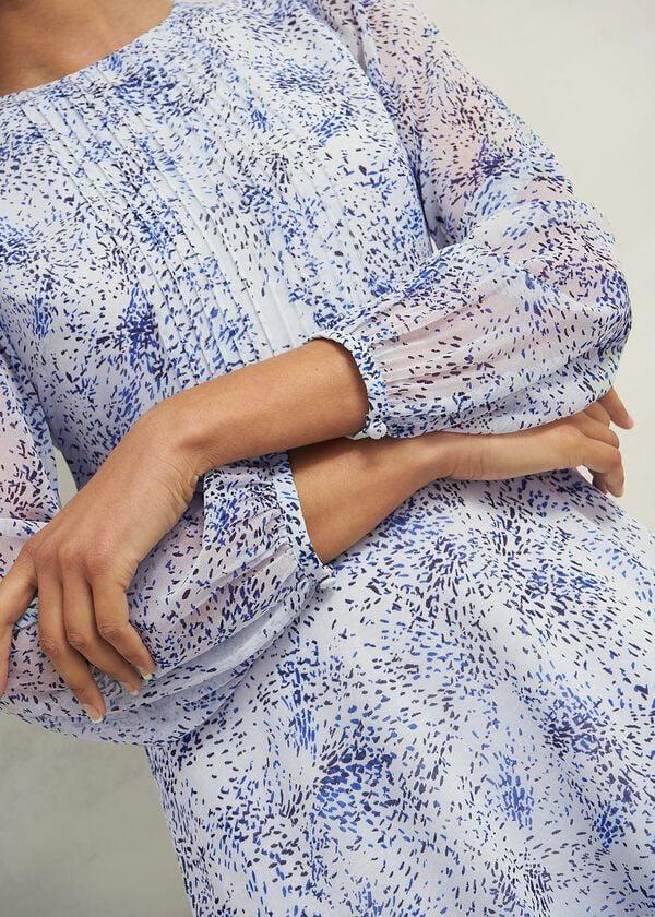Hobbs Mariette Dress Blue Multi