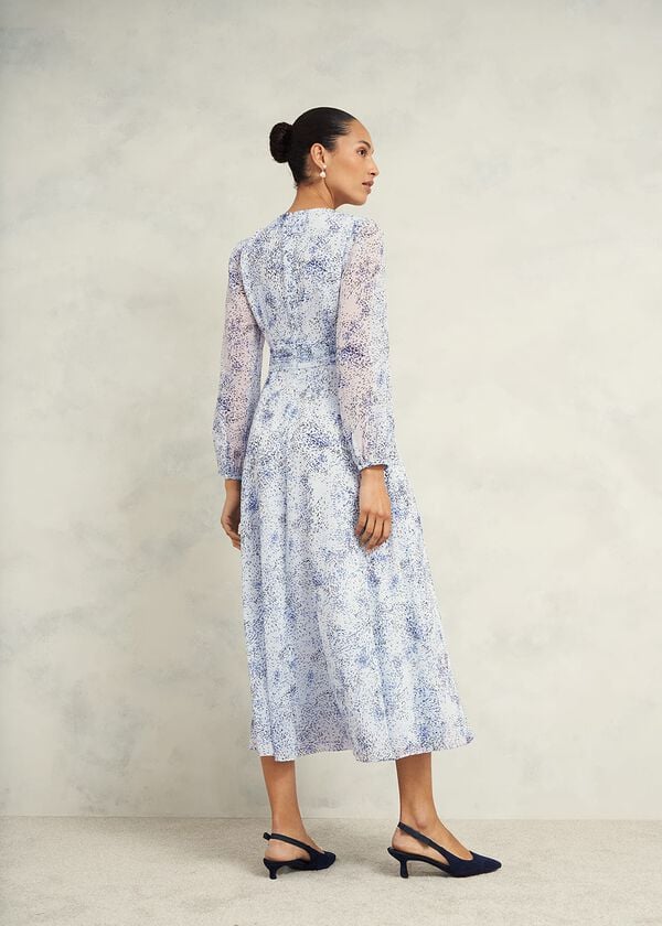 Hobbs Mariette Dress Blue Multi