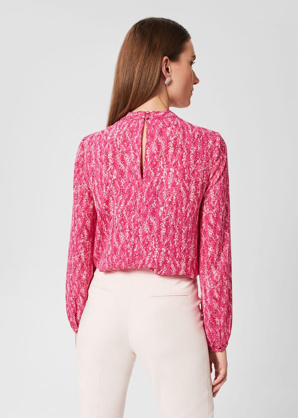 Hobbs Marilyn Top Pink Multi