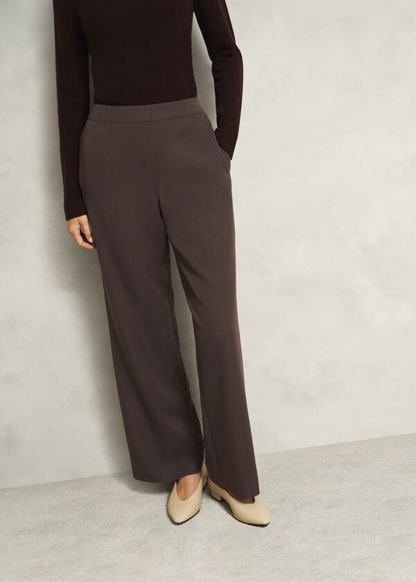 Hobbs Marina Trousers Deep Brown