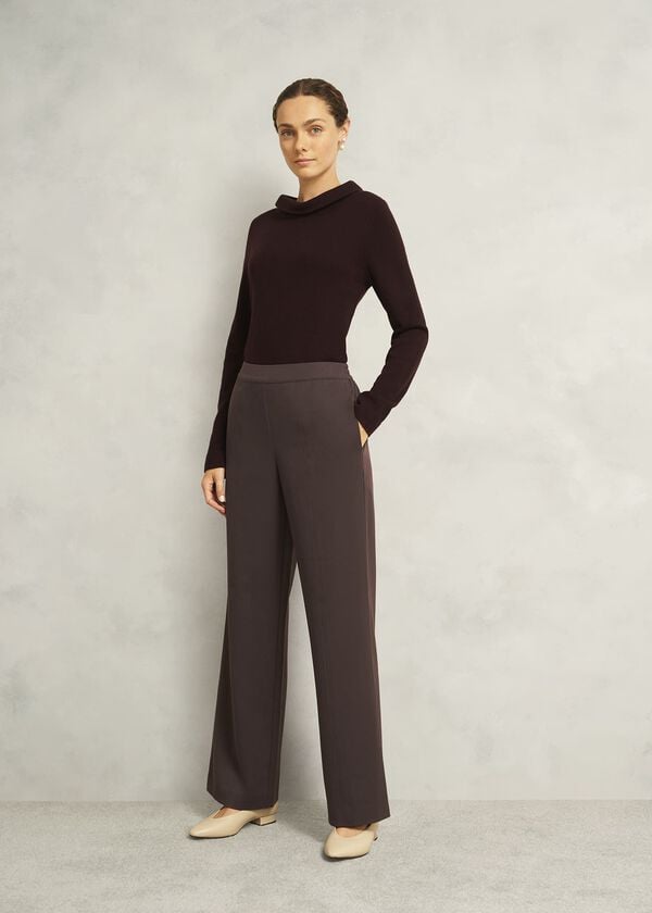 hobbs Marina Trousers Deep Brown