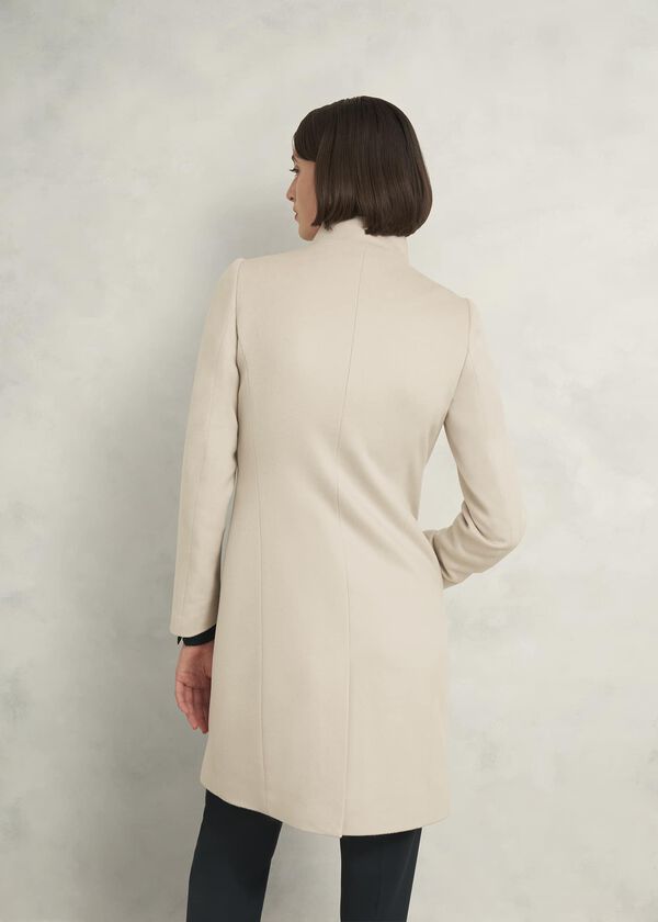 Hobbs Marissa Wool Coat Buff Grey