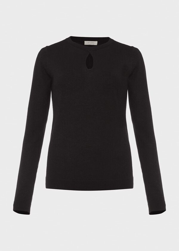 Hobbs Marlena Sparkle Jumper Black