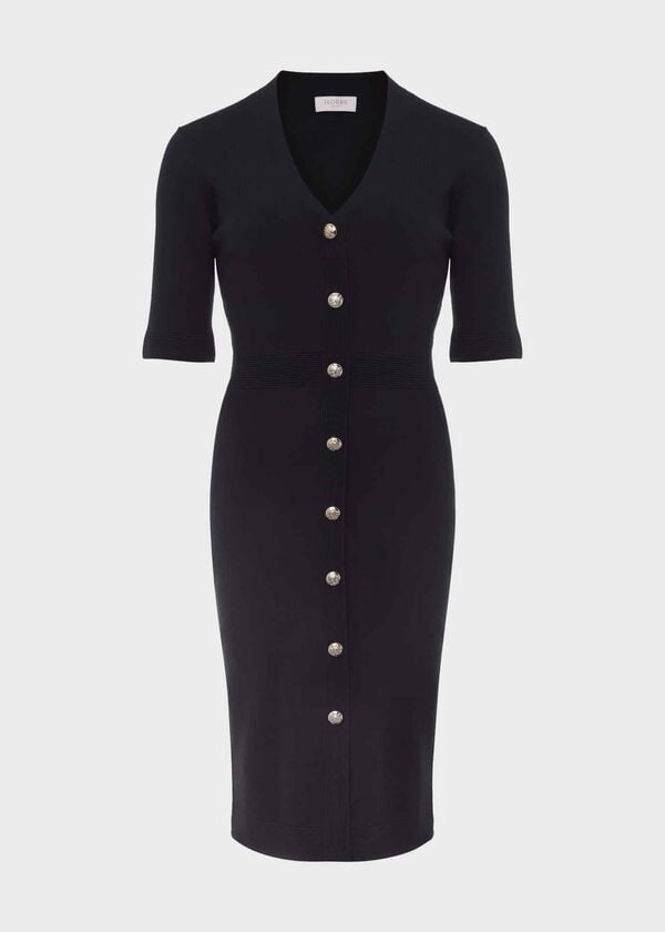 Hobbs Marlene Knitted Dress Navy