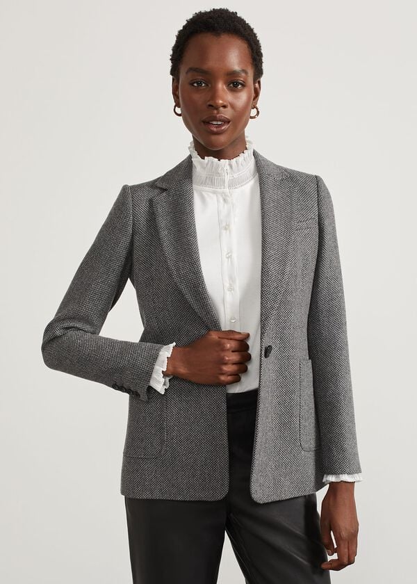 Hobbs Marlow Jacket Black White