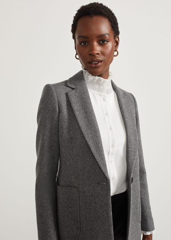 Hobbs Marlow Jacket Black White