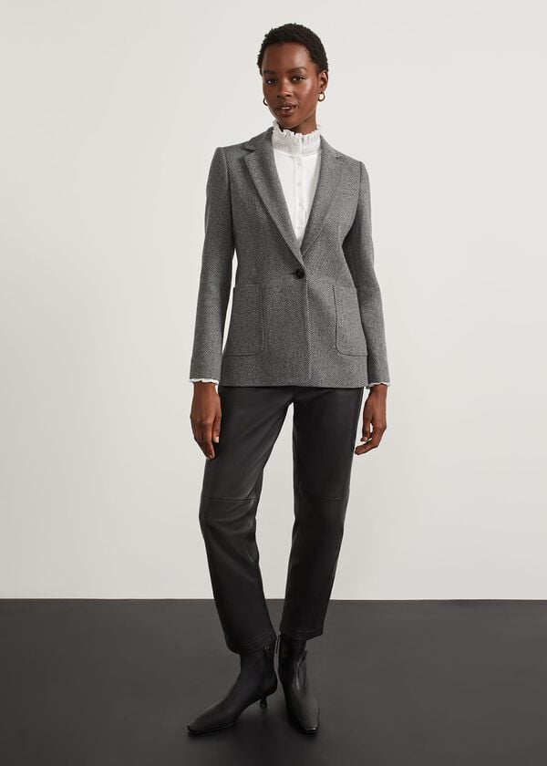 hobbs Marlow Jacket Black White