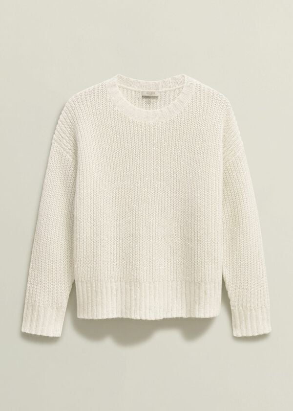 Hobbs Marsha Sequin Jumper With Alpaca Ivory