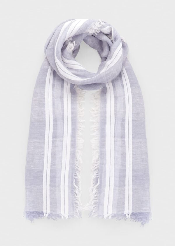 Hobbs Maryam Linen Scarf Serenity Blue
