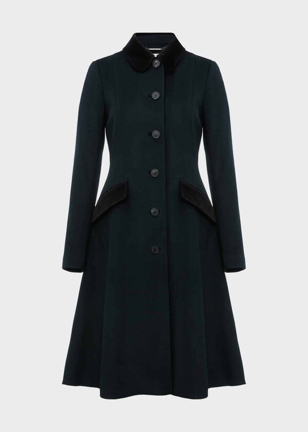 Hobbs Maryam Wool Coat Forest Green