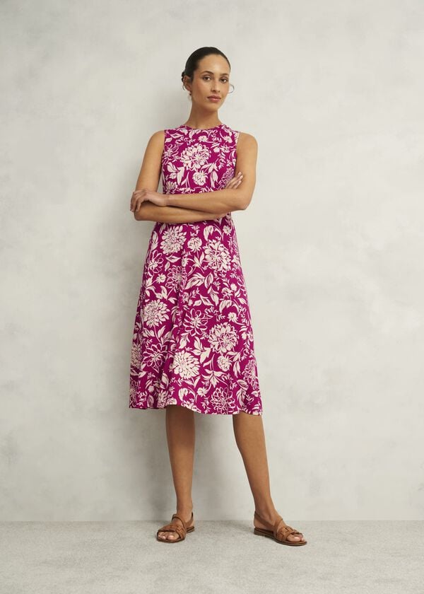 hobbs Marylise Jersey Dress Pink Cream