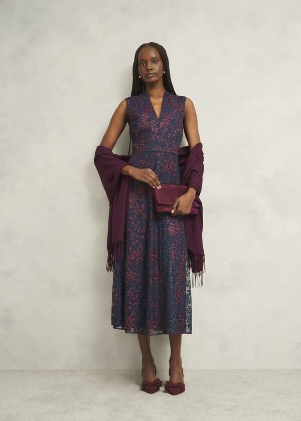 Hobbs Matilda Scarf Onyx Red