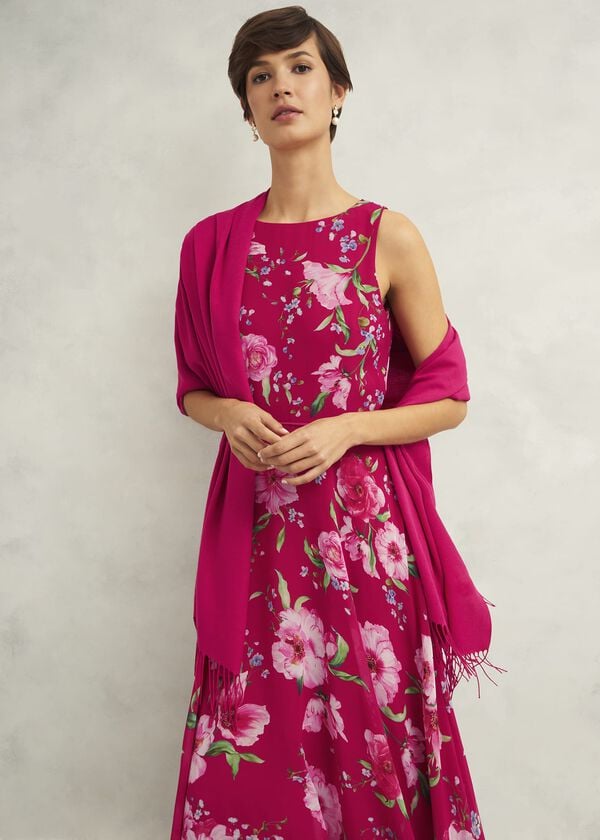 Hobbs Matilda Scarf Zinnia Pink