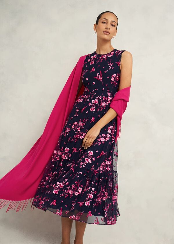 Hobbs Matilda Scarf Zinnia Pink