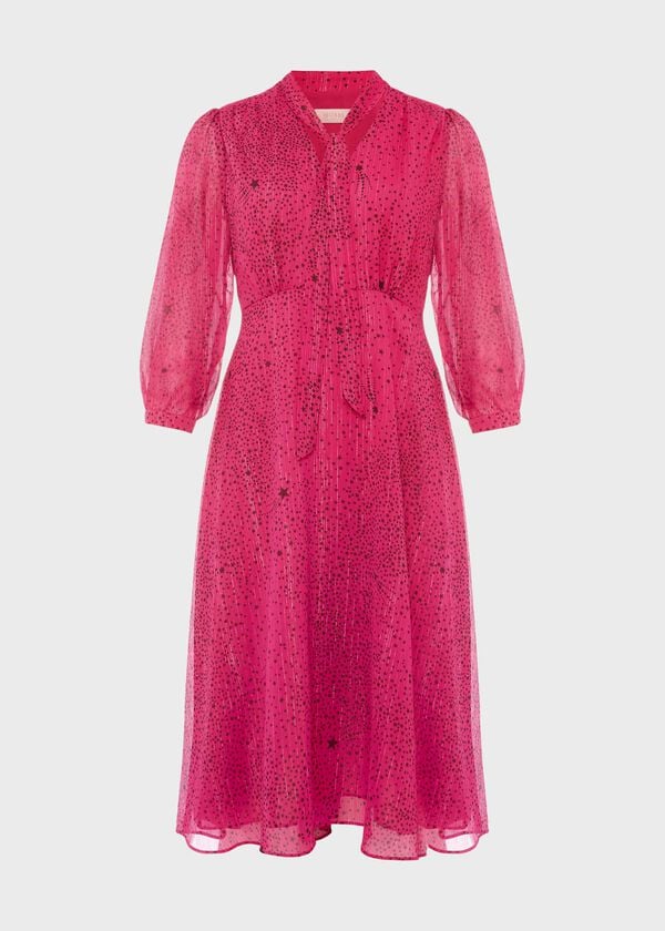 Hobbs Maxine Dress Pink Black