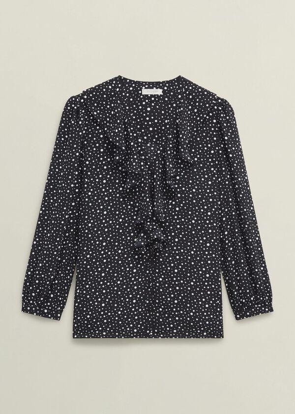Hobbs May Blouse Black Ivory