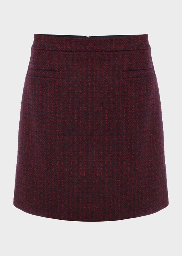 Hobbs Meera Skirt Red Navy