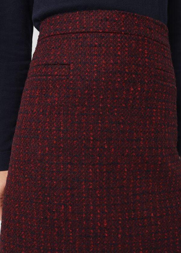 Hobbs Meera Skirt Red Navy