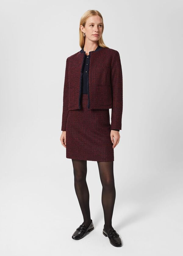 hobbs Meera Skirt Red Navy