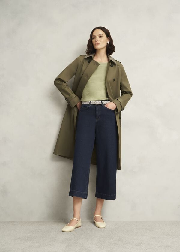 Hobbs Meera Woven Leather Belt Chalk Beige