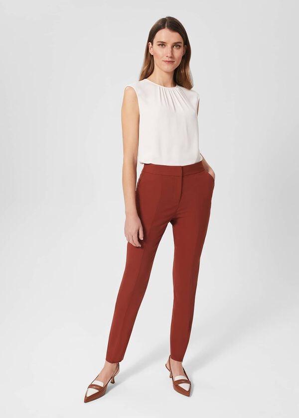 Hobbs Meghan Trousers Dark Pecan