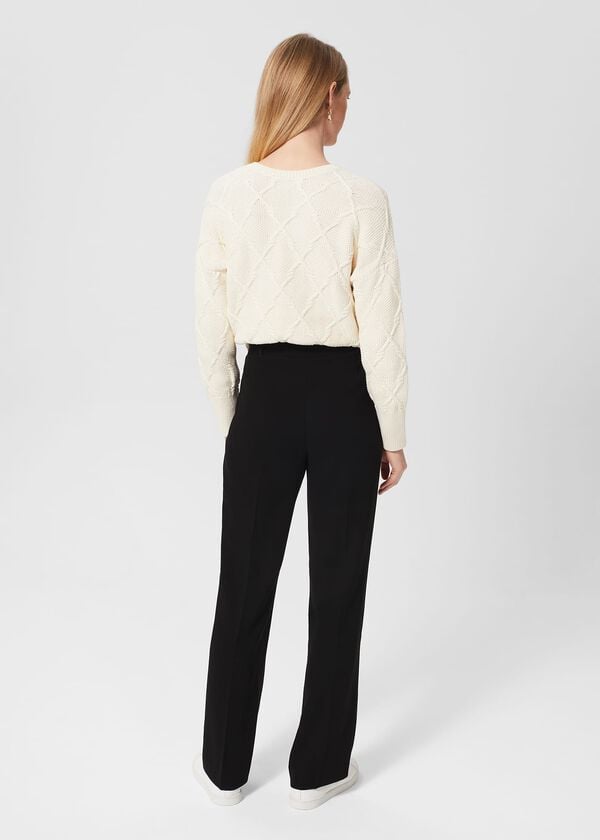 Hobbs Mel Straight Trousers Black
